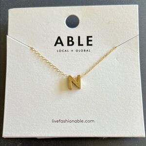 ABLE Gold Initial Necklace